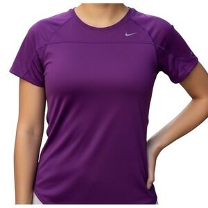 Nike Running Short‎ Sleeve Dri Fit  Purple athletic tee -X Small Breathable